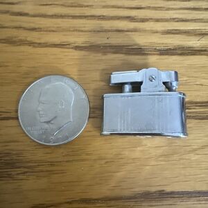 Vintage Omega Automatic Super Lighter Chrome Squeeze Pocket Lighter Japan 1950s